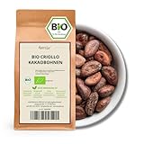 Kamelur 1kg BIO Criollo Kakaobohnen - Rohkost - ganze Kakao Bohnen nicht geröstet, vegan und ohne Zusätze - biologisch abbaubare Verpackung