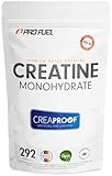 CREAPROOF® Creatin Monohydrat 1000g Beutel - Creatin mit erstklassiger Reinheit, durch unabhängige Laboranalysen bestätigt - Kreatin-Monohydrat mit 3 g Creatin pro Portion - 100% vegan