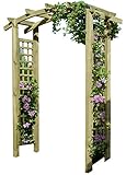 Gartenpirat Pergola Rosenbogen aus Holz mit Rankelementen 160x62x220 cm Gartenpergola Eingangspergola