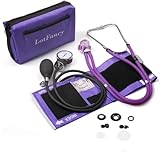 LotFancy Manuelles Blutdruckmessgerät mit Stethoskop, Blutdruck Manschette Manuell für Rettungsdienst, Arzt, Praxis (ca. 25 cm - 40 cm)