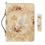 COEQINE Leder-Bibelhülle für Damen, mit Griffen, groß, tragbar, Büchertasche für Reisen, wasserdicht, weicher Einband, Lesezeichen, Kirchentasche für Damen, Tragetasche, Handtasche, 30 x 21 x 6 cm