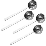 4 Kaffeelöffel Edelstahl, Messlöffel Zum Portionieren, Kaffeelöffel Portionierer Mit Präzision, Dosierlöffel Für Kaffee, Tee Und Gewürze, 14,5 x 3,5 x 2,3 cm