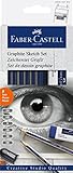 Faber-Castell 114000 - Graphite Sketch Set, 8-teilig, mit 6 Goldfaber Bleistifte, 1 Spitzer, 1 Radierer