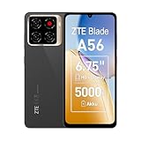ZTE Blade A56 Android Smartphone ohne Vertrag, Schwarz (2025)+6,75 Zoll HD+Display (90 Hz), 4G LTE, 4GB RAM, 64GB Speicher, 13MP KI-Hauptkamera+8MP Frontkamera, Dual SIM