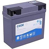 Exide Bike Boot Batterie GEL12-19, 185mm x 80mm x 170mm