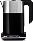 Bosch kabelloser Wasserkocher TWK8613P, Abschaltautomatik, Überhitzungsschutz, Temperaturwahl, Warmhaltefunktion, 1,5 L, 2400 W, schwarz