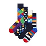 Happy Socks Unisex 4-Pack Multi-Color Gift Set Socken, 7-11...