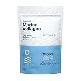 Reines Meereskollagenpulver mit Vitamin C | Kollagen Hydrolysat-Peptide | Essentielle Aminosäuren für Haut, Haare, Nägel, Sehnen und Bänder | Neutraler Geschmack, 306g | 60 Dosen