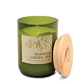 Paddywax Duftkerzen Eco Green Artisan Kerze im recycelten Glasgefäß, 226 g, Bambus & Grüner Tee