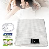 Erdungsmatte mit Erdungsanschlusskabel, Magnetfeldmatte mit 10% Silberfaser & 90% Bio-Baumwolle, Leitfähige Erdungsmatte für Besseren Schlaf (King153x203cm)