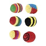 UPKOCH Gestrickte Sackbälle Für Kinder 6 Stück Gestrickte Kickball-Säcke Lustige Hacky-Ballsäcke Weiche Jonglierbälle Gehäkelte Fußtasche Kicksack Für Outdoor-Aktivitäten Spielzeug