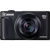 Canon SX740 HS PowerShot Digitalkamera Schwarz - Praktische Kompaktkamera mit 4K Auflösung und hybridem Autofokus - Canon Powershot Kamera mit 40x optischem Zoom - Auto-Transfer per WLAN und Bluetooth