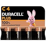 Duracell Plus C Baby Alkaline-Batterien, 1.5V LR14 MN1400, 4er-Pack