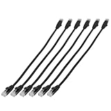 Steowsey 6 Stücke 1 Ft Flach Internet Netzwerk Kabel Solide Cat6 Hoch Geschwindigkeit Fleck LAN Draht Mit Hemmungslos Rj45 Anschlüsse