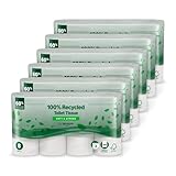 by Amazon Toilettenpapier, 3-lagig 100 % Recycelt, Weich und Stabil, 48 Rollen (8 Rollen, 6-er Pack), 200 Blätter pro Rolle, FSC-Zertifiziert