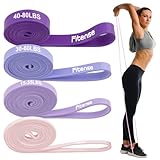 Fitense Resistance Bands, Widerstandsbänder Set 4 Stück, Widerstandsband Fitnessbänder mit Türanker, Fitnessband Trainingsbänder für Yoga, Pilates, Training, Physiotherapie,Klimmzughilfe,Krafttraining