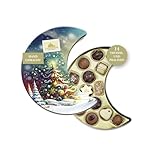 Lauenstein Confiserie Weihnachtspräsent Mond, 14 handgefertigte Pralinen mit Alkohol in Geschenkdose 175g mit 14 verschiedenen Pralinensorten