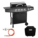 TAINO BASIC BBQ Gasgrill Grillwagen Edelstahl-Brenner +...
