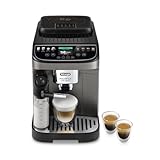 De'Longhi Magnifica Evo Next ECAM312.80.TB, Kaffeevollautomat mit 13 Getränken (Cappuccino, Espresso, Latte Macchiato), 2,4'' TFT Farbdisplay, LatteCrema Milchsystem, 2-Tassen-Funktion, Titan