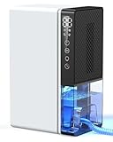 Luftentfeuchter Elektrisch, 2800ML Entfeuchter Raumentfeuchter Leise Dehumidifiers for Home, mit Schlafmodus,7-farbiges Nachtlicht, tragbar, Timer für Badezimmer Schlafzimmer（1100ML/24H）