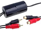 Audioproject A259 - NF Entstörfilter Autoradio Noise Filter Cinch Stecker vergoldet (20 Hz - 33 kHz) Audio Ground Loop Isolator Car Audio Auto Verstärker Subwoofer