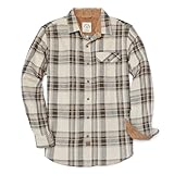 Dubinik® Flanellhemd Herren Kariert Flanellhemden Langarm Casual Button Down Freizeithemd Mit Brusttasche Normal Passform