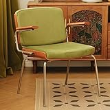Accent Chair, Mid Century Modern Lounge Chair with Velvet Padded Seat and Metal Legs for Living Room and Bedroom