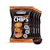 Layenberger High Protein Airy Chips, viel Eiweiß, nicht frittiert, fettreduziert, (5x 75 g) - BBQ