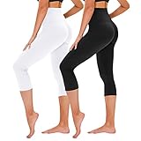 TNNZEET 3/4 Leggings Damen High Waist Capri Leggins...