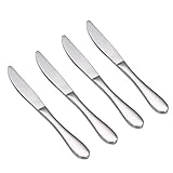 VANRA Kinder Messer 4 Jahre Essmesser Set, Edelstahl Kinderbesteck Steakmesser für Mädchen Junge,4 Stück Messer für Kinder ab 3 Jahren,Sliber