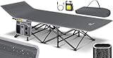 KESSER® Campingbett Feldbett Klappbar Klappbett Campingliege inkl. Tragetasche + Seitentasche 210 x 74 x 35cm bis 250kg Belastbar Metallrohr 600D Oxfordgewebe Stabiles Tragbar Liege Reise Bequem