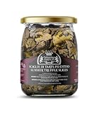 Valnerina Tartufi Schwarzer Sommertrüffel in Schuppen | Scheiben-, Lamellen-, Carpaccio-Trüffel | Natürlich, handwerklich und italienisch konserviert in nativem Olivenöl EVO Extra | Glas 450 gr.