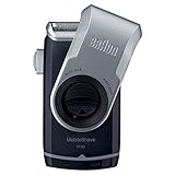 Braun MobileShave Elektrorasierer, Rasierer Herren für unterwegs, Reiserasierer mit Langhaartrimmer, Geschenk Mann, M-90, schwarz/silber | 1er Pack