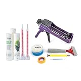 Epoxid-Fugenmörtel und Werkzeuge für Fliesen und Stein, wasserfest, flecken-, schimmel-, riss- und chemikalienbeständig, gebrauchsfertig, einfach anzuwenden (Bräunen, Unsanded, mit TK1N)