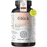 NATURE LOVE® Glück mit Rhodiola Rosea-Extrakt, L-Tryptophan, Rosenwurz- und Grünteeextrakt – 120 Kapseln mit u.a. Vitamin B6 für deine Psyche* – mit B-Vitaminen und Folsäure