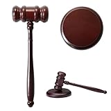 Auktionshammer Set aus Holz, Richterhammer, Hölzerner Auktionshammer, Holzhammer und Soundblock Set, Es Ist Ein Praktisches Hilfsmittel für Anwälte, Richter und Auktionatoren