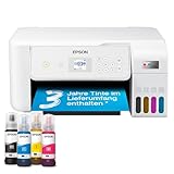 Epson EcoTank ET-2876 A4-Multifunktions-Wi-Fi-Tintentankdrucker, mit einem im Lieferumfang enthaltenen Vorrat an Tinten bis zu 3 Jahren