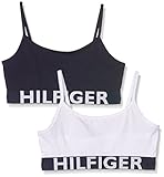 Tommy Hilfiger Mädchen 2P String Bralette Bustier, Weiß (White/Navy Blazer 902), (Herstellergröße: 10/1/2017)