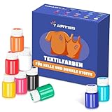 7 Artists Textilfarbe Waschmaschinenfest - 9 Stoffmalfarben Waschfest x 20 ml - Stoff Farbe für Kleidung, Schuhe, Jeans, Taschen, T Shirt Bemalen