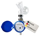 ZÄHLER plattform Wasserzähler Garten geeicht 2025 Wasseruhr MADE IN GERMANY Gartenwasserzähler Zapfhahn Qn 1,5 BL 80 mm 3/4 Zoll