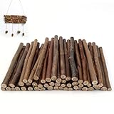 VZXZXE 50 Stück Holzstäbchen zum Basteln 10cm Holzblock Sticks für DIY Handwerk Holz zum Basteln Äste und Zweige Deko Holz Baumstamm Holzstab zum Basteln Holzstab Naturbelassen