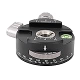 Hamwesh Kamera -Panorama -Stativkopf, Aluminiumlegierung, Schwenkbasis mit 3/8 Zoll Schraubenloch und Umrechnungsschraube für DSLR Kameras