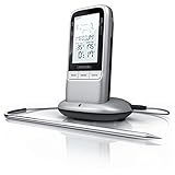 Arendo - Grillthermometer digital Funk Kabellos - Fleischthermometer mit Edelstahlsonde - Kerntemperatur - Alarm – BBQ Steak Grill Meat Fleisch -Countdown/Countup – bis 250°C