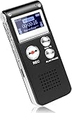 DISTANCEE 32 GB Digitales Diktiergerät, 3072 kbps HD Voice Activated Recorder mit Wiedergabe, 7 Stufen Intelligente Rauschunterdrückung Diktiergerät, Diktiergerät, 30H Akkulaufzeit, digitaler