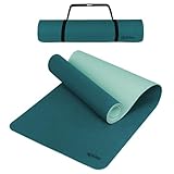 ALPIDEX Yogamatte Rutschfest 190 x 61 x 0.6 cm | 190 x 90 x 0.6 cm Phthalatfreie Fitness TPE Matte Gymnastik Turnen Pilates Sport Yoga Trainingsmatte Isomatte, Petrol/Mint, 190 x 90 x 0.6 cm