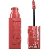 Maybelline New York flüssiger Lippenstift, Liquid Lipstick mit 16 Stunden Halt und glänzendem Finish, Super Stay Vinyl Ink, Nr. 15 Peachy, 4,2 ml