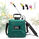 Akku Drucksprüher 8 Liter – Elektrischer Gartensprüher mit USB-aufladbarem Akku, 3 Sprühdüsen, Ausziehbarer Sprühlanze & Schultergurt – Ideal für Gartenbewässerung & Unkrautbekämpfung