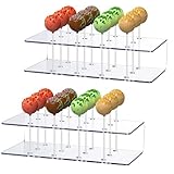 SOONPAM Klar Lutscher Halter 12 Löcher Lollipop Ständer acryl Popcake Halterung Cake Pop Ständer für Hochzeiten Geburtstagsfeiern Babyparties
