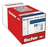 fischer PowerFast II CTP 5,0 x 70, Spanplattenschraube (200 Stk.) mit Teilgewinde, Senkkopfschraube mit Innenstern, Schraube für Holzverarbeitung, reduziert Einschraubwiderstand & Einschraubzeit