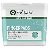 AniForte Denta Clean & Care Fingerpads für Hunde 50 Stück - Fingerlinge zur Zahnpflege & Zahnreinigung, pflegt Zähne & Zahnfleisch, reduziert Plaque, Pads für Mundhygiene & frischen Atem
